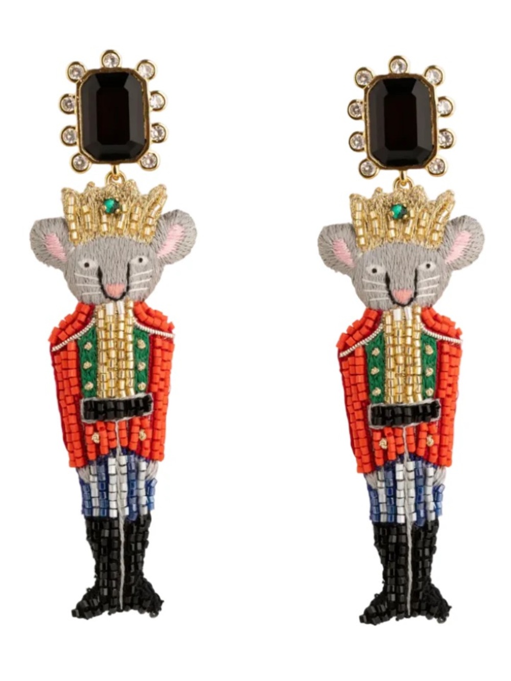 MIGNONNE GAVIGAN - RAT KING EARRINGS IN GREEN MULTI